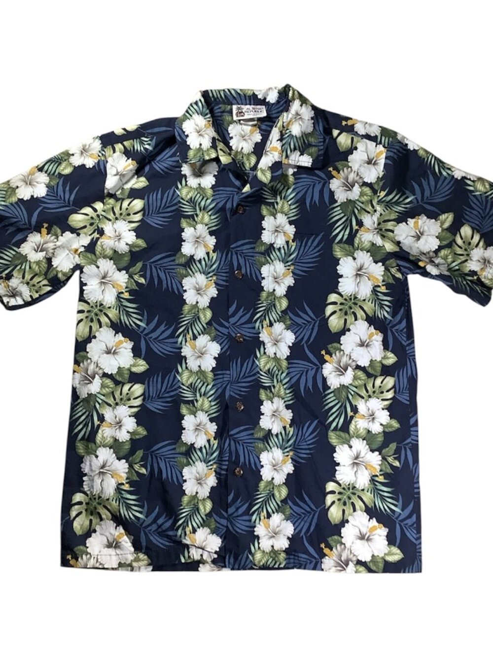 Aloha Republic Men’s Medium Hawaiian Shirt Made in Hawaii Button Up